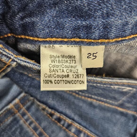 RAG‎ & BONE Button Front Frayed Hem Denim Skirt 25 Santa Cruz Blue Medium Wash - Picture 6 of 11